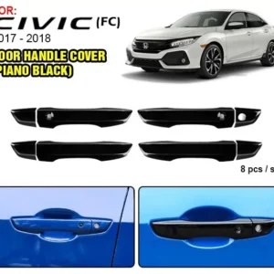 Honda Civic FC 2017  2021 Key Less Model Car Door Handle Cover Glossy Black 8pcs 4Door With 3M Tape