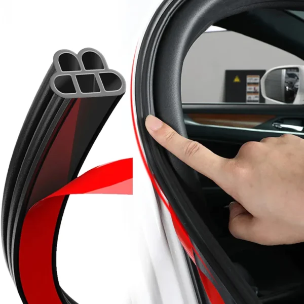 8 m Car Door Weatherstrip Rubber Seal Strip 2Layer Waterproof Noise Insulation Protector Strip Sealing For Door Hood Trunk