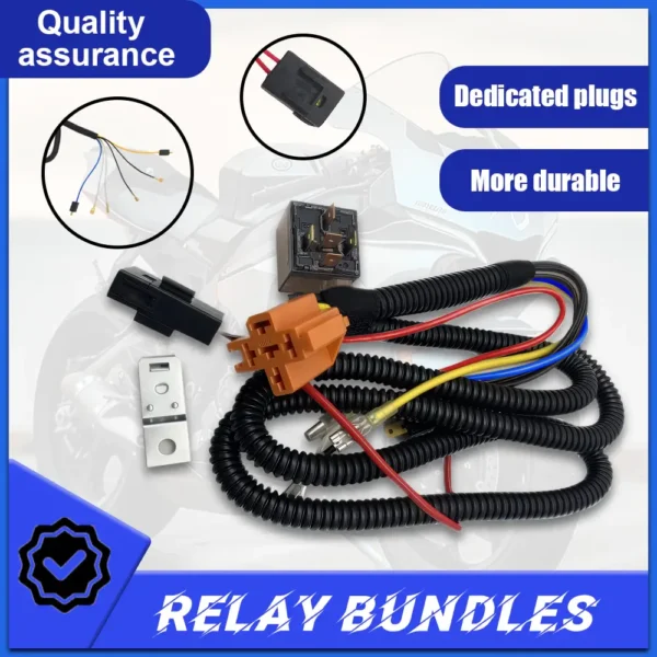 12V Horn Relay Wiring Harness Kit Grille Mount Blast Tone Horns Wiring Harness Plug for Car Truck Universal Accessories