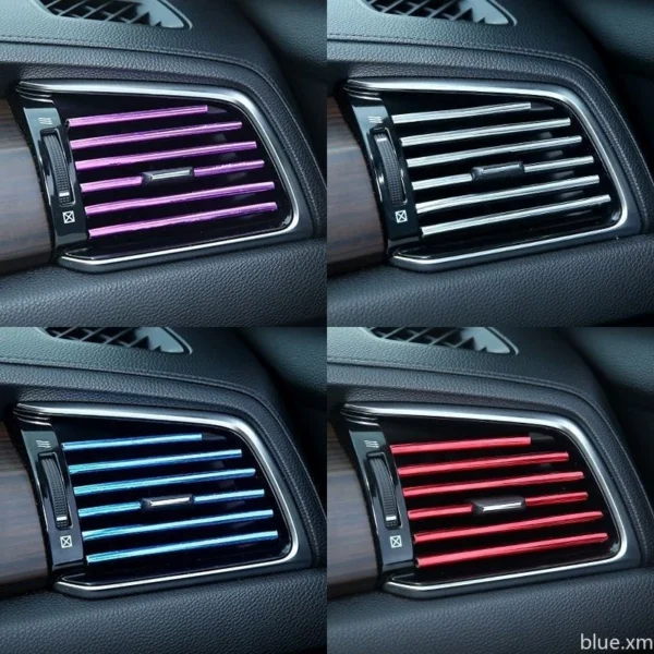 Car Interior Chrome Strip decal trim DF Grid Decoration Line Wire Sticker Lining Dashboard Aircond perodua bezza