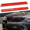 1pair ABS Car Front Grille Trim Strips Cover