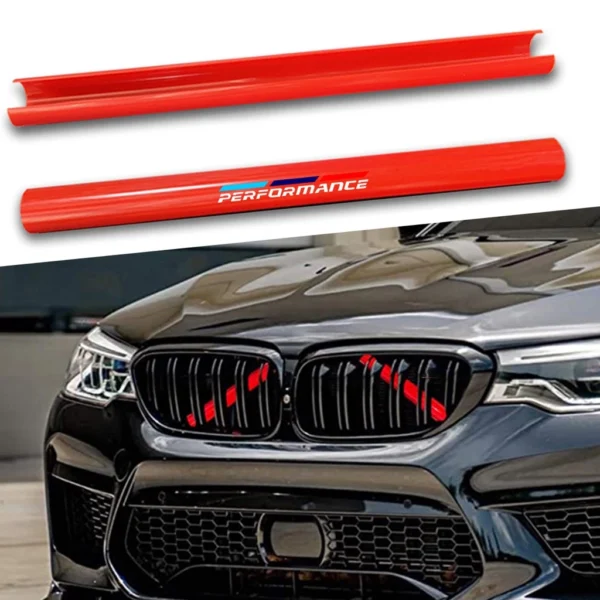 1pair ABS Car Front Grille Trim Strips Cover