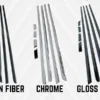 Perodua Bezza 2016  2025 Car Door Belt Moulding Window Trim Chrome Black Carbon Fiber Lining