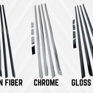 Perodua Bezza 2016  2025 Car Door Belt Moulding Window Trim Chrome Black Carbon Fiber Lining
