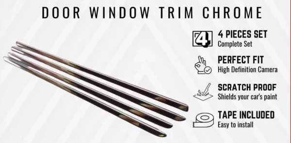 Perodua Bezza 2016  2025 Car Door Belt Moulding Window Trim Chrome Black Carbon Fiber Lining