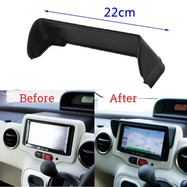 22cm Antiglare Car Dash Radio Sun Shade GPS Navigation Hood Cap Cover